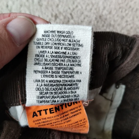 Vintage Parasuco Denim Cult Y2K Brown Corduroy Low Rise Pants Women's Size 28 - Picture 9 of 10